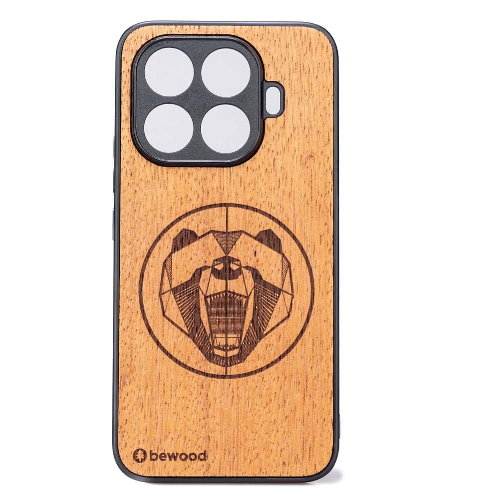 Drewniane Etui Bewood do Xiaomi 15T Pro NIEDŹWIEDŹ MERBAU (1)