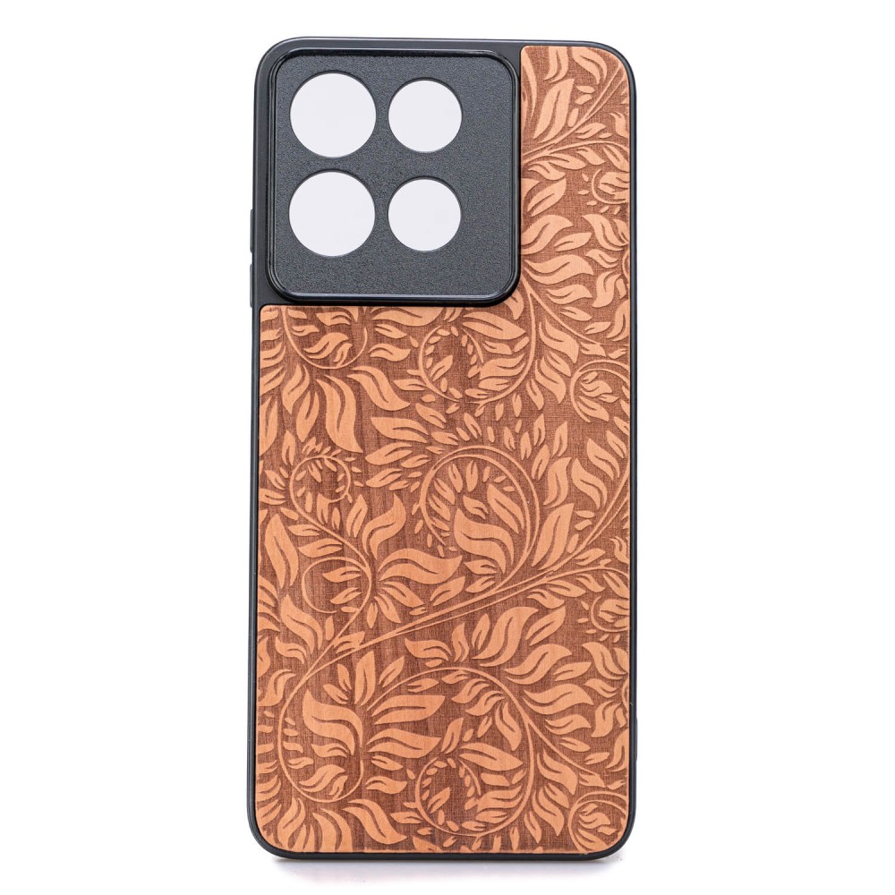 Drewniane Etui Bewood do Motorola G56 5G LIŚCIE JABŁOŃ (1)