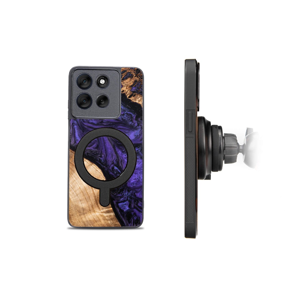 Etui Bewood Unique do Motorola G56 5G - Violet z MagSafe (2)