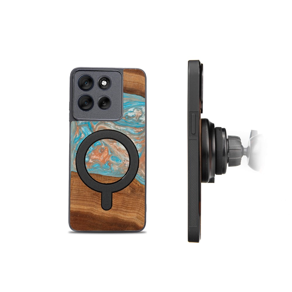 Etui Bewood Unique do Motorola G56 5G - Planets - Saturn z MagSafe (2)