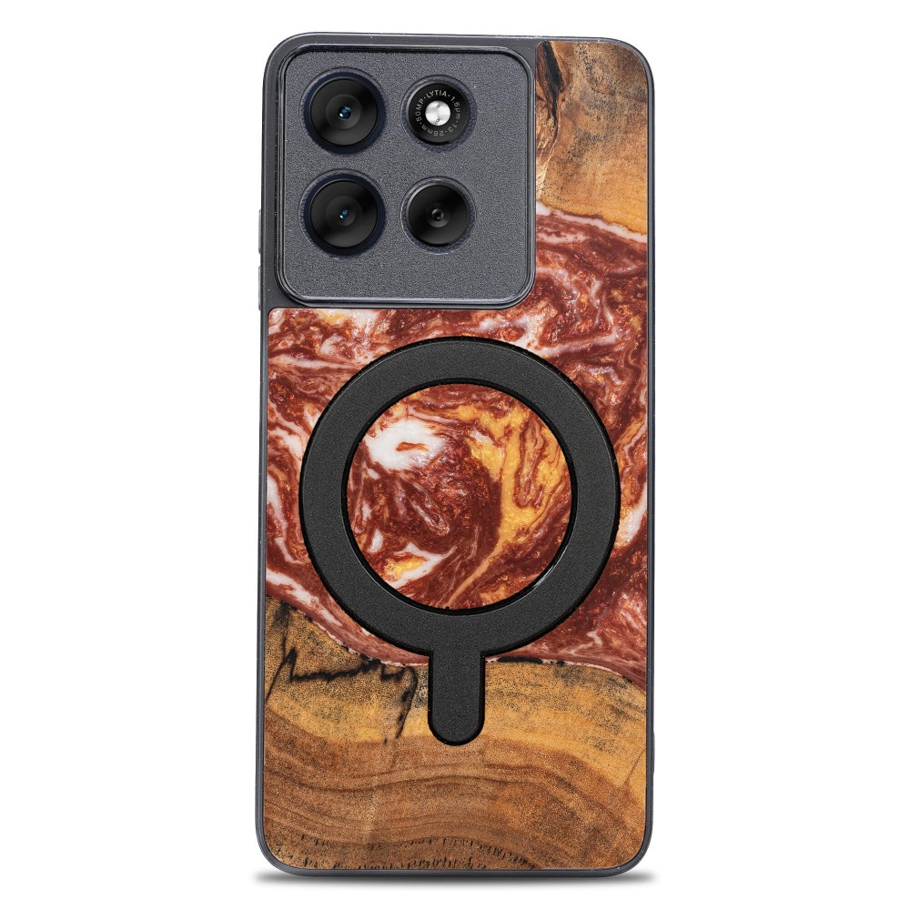 Etui Bewood Unique do Motorola G56 5G - Planets - Mars z MagSafe (1)