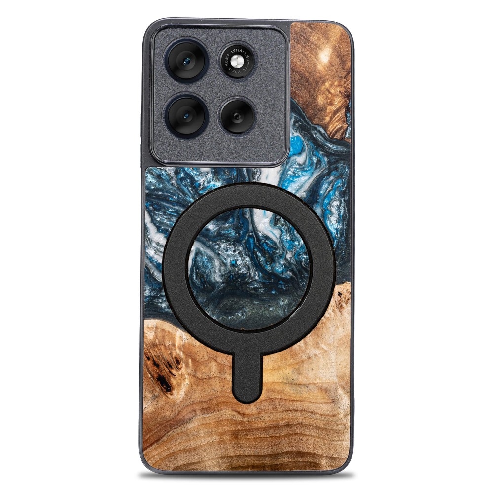 Etui Bewood Unique do Motorola G86 5G - Planets - Ziemia z MagSafe (1)