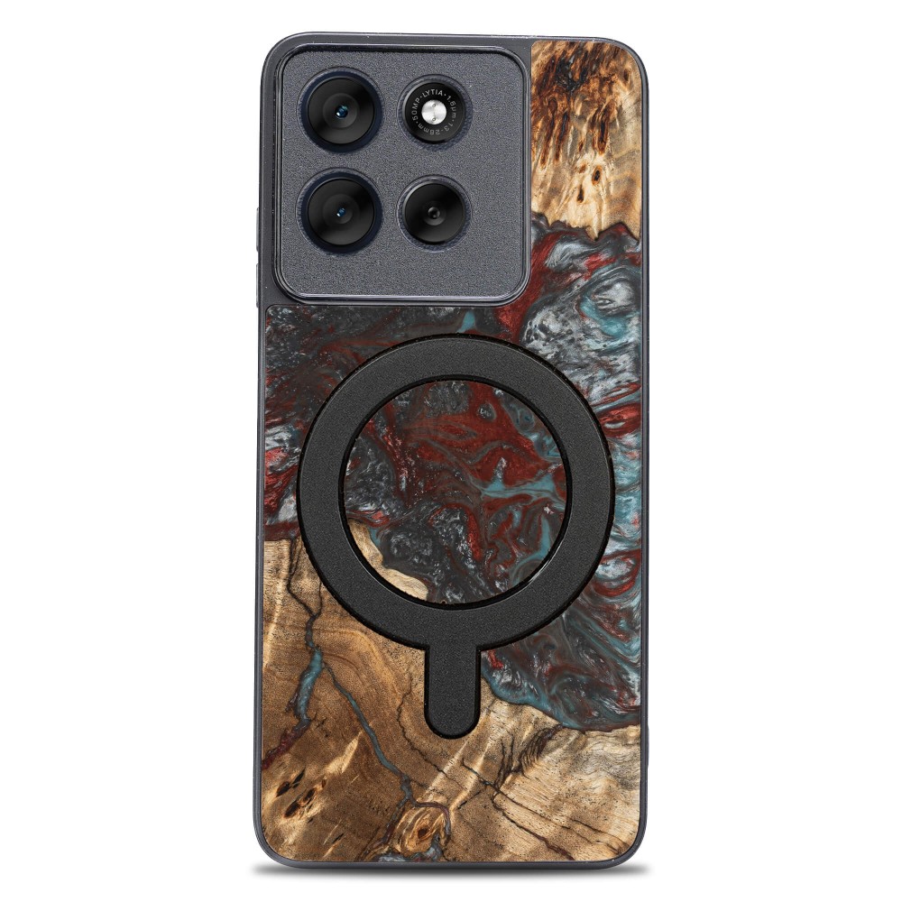 Etui Bewood Unique do Motorola G86 5G - Planets - Pluton z MagSafe (1)