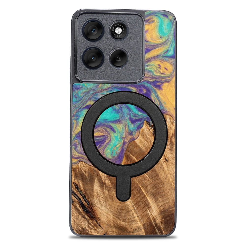 Etui Bewood Unique do Motorola G86 5G - Planets - Merkury z MagSafe (1)