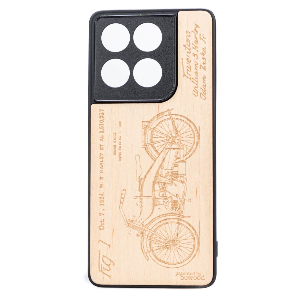 Drewniane Etui Bewood do Motorola Edge 70 HARLEY PATENT ANIEGRE (1)