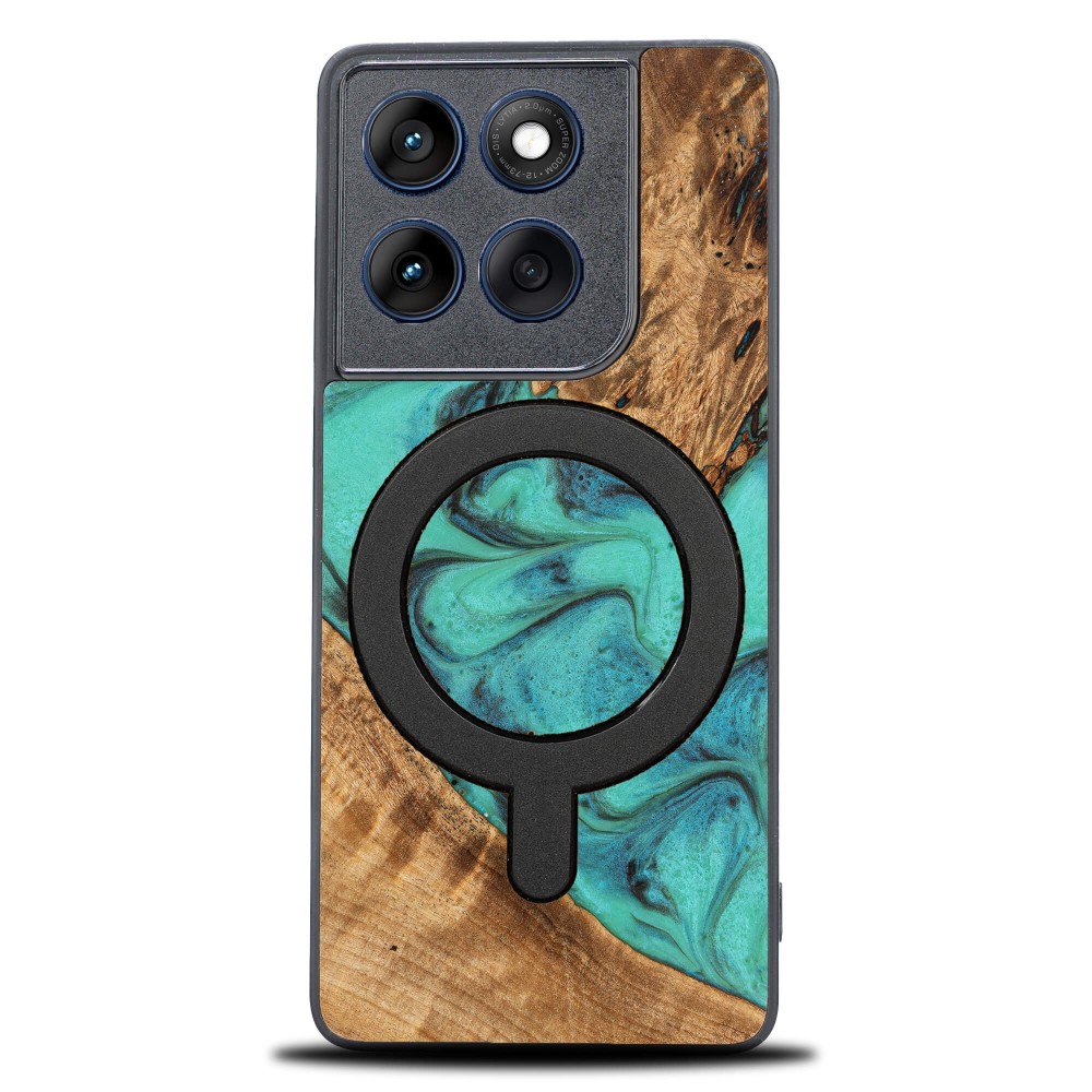 Etui Bewood Unique do Motorola Edge 70 - Turquoise z MagSafe (1)