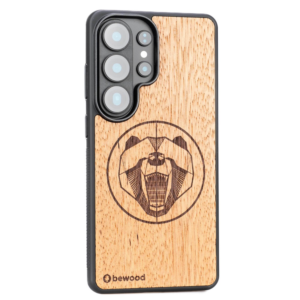 Drewniane Etui Bewood do Samsung Galaxy S26 Ultra NIEDŹWIEDŹ MERBAU (2)