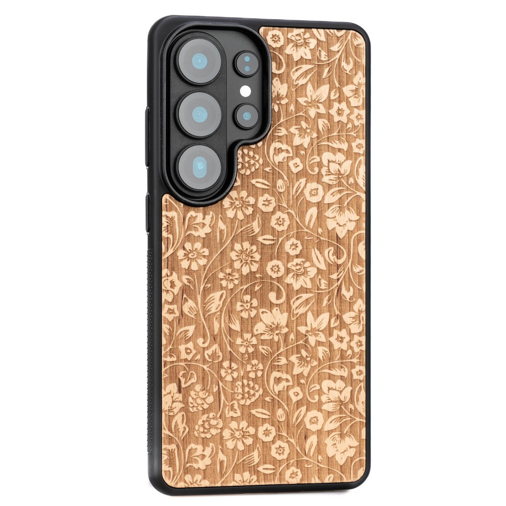 Drewniane Etui Bewood do Samsung Galaxy S26 Ultra KWIATY POLNE ANIEGRE (2)