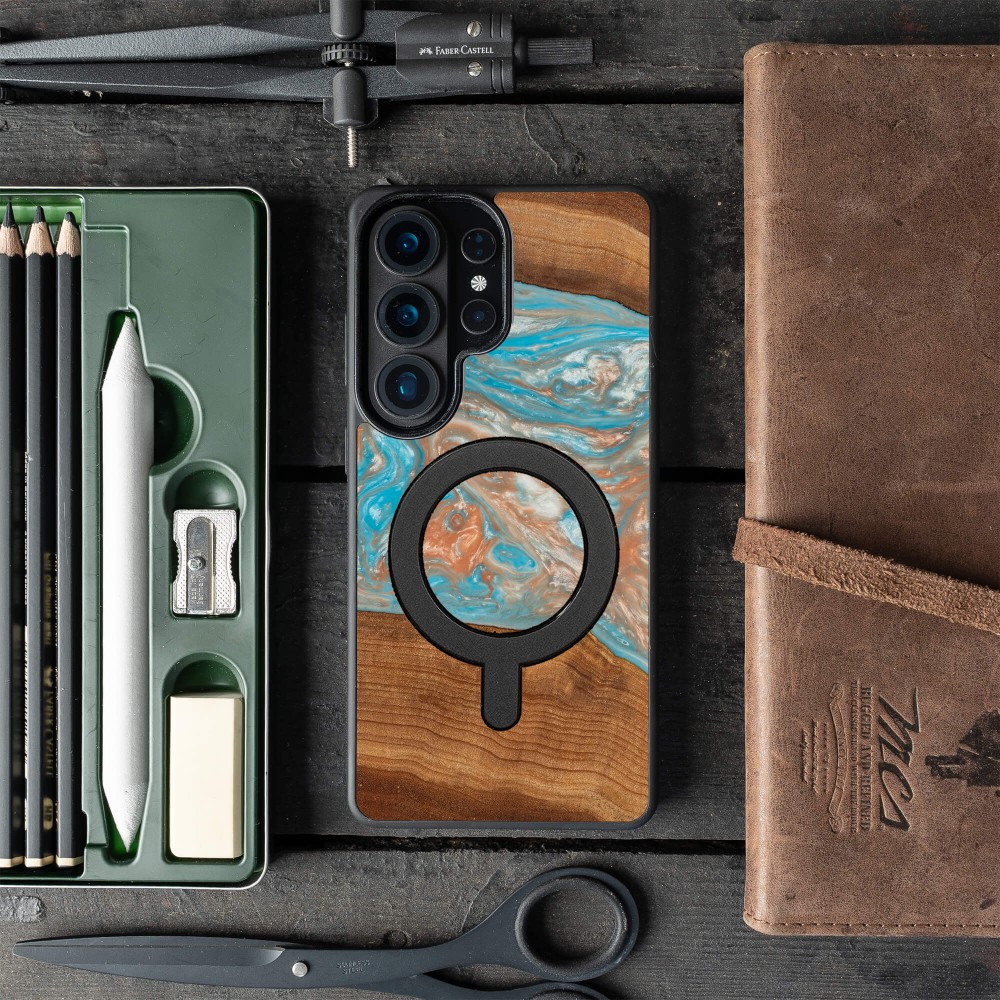 Etui Bewood Unique do Samsung Galaxy S26 Ultra - Planets - Saturn z MagSafe (3)