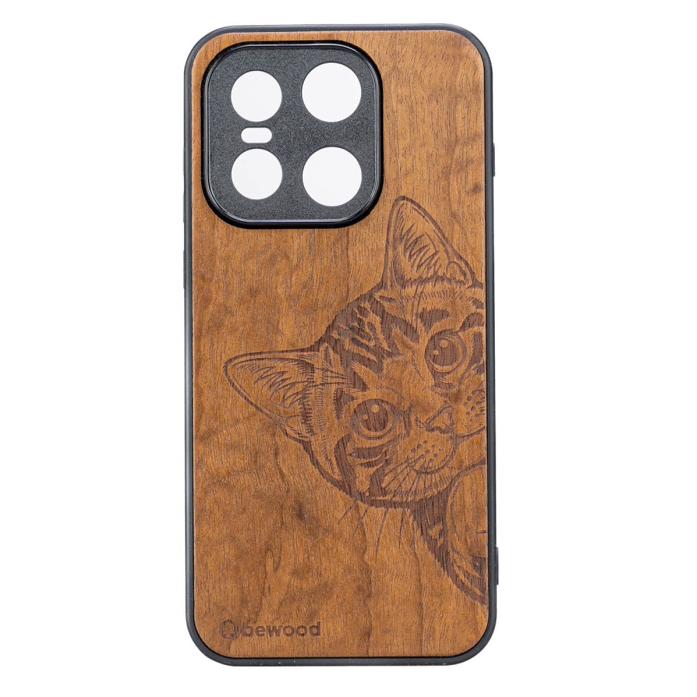 Drewniane Etui Bewood do OnePlus 15 CAT LOVER IMBUIA (1)