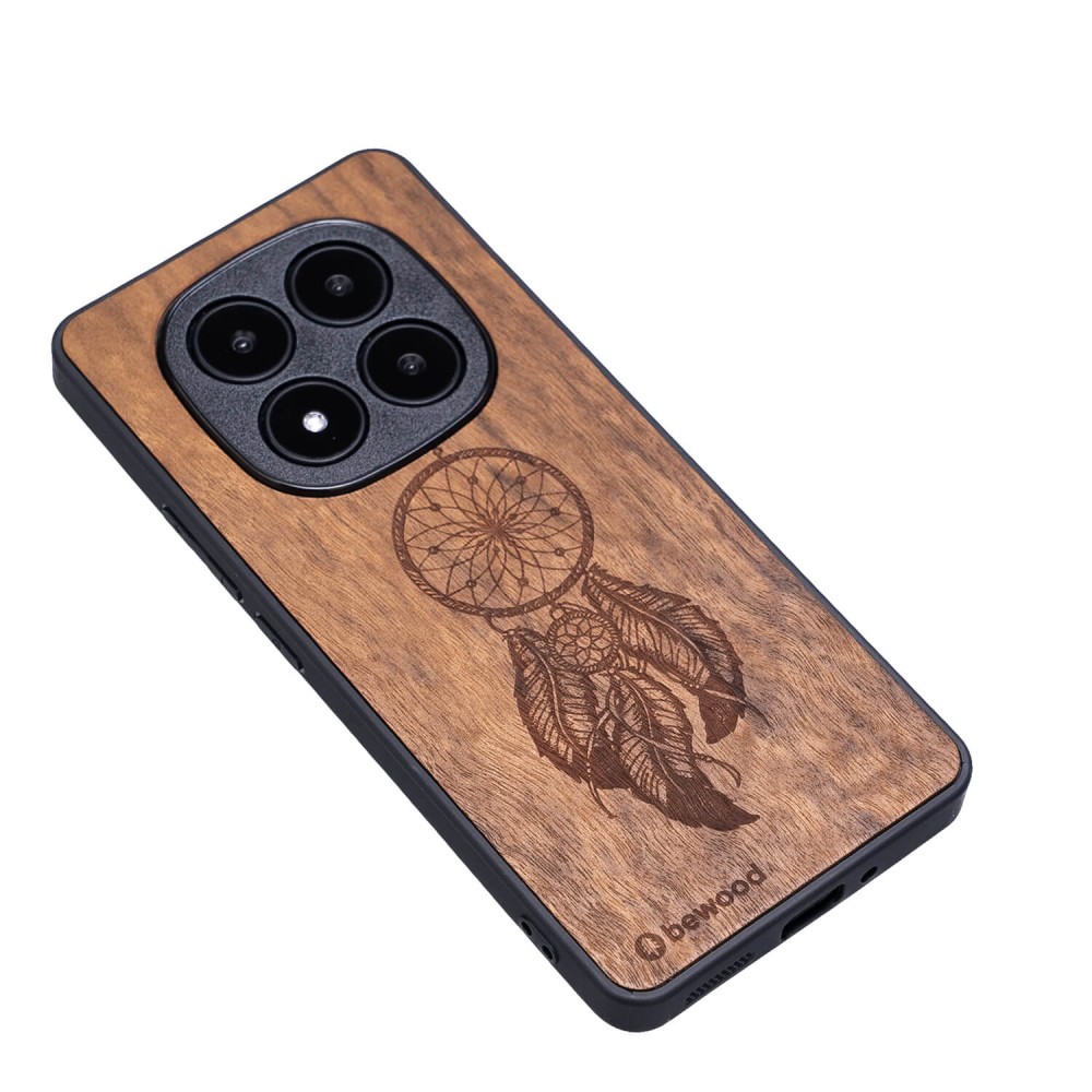 Drewniane Etui Bewood do Xiaomi Redmi Note 15 Pro 5G ŁAPACZ SNÓW IMBUIA (3)