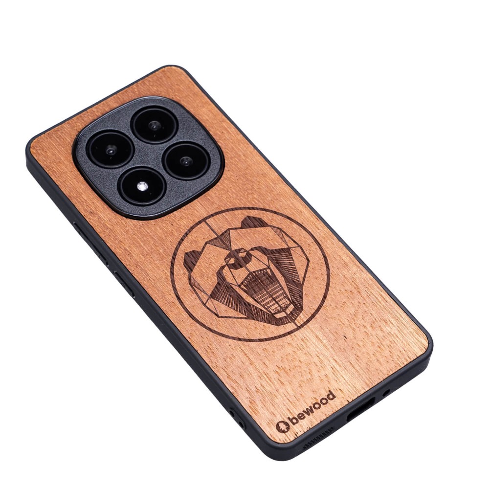 Drewniane Etui Bewood do Xiaomi Redmi Note 15 5G NIEDŹWIEDŹ MERBAU (3)