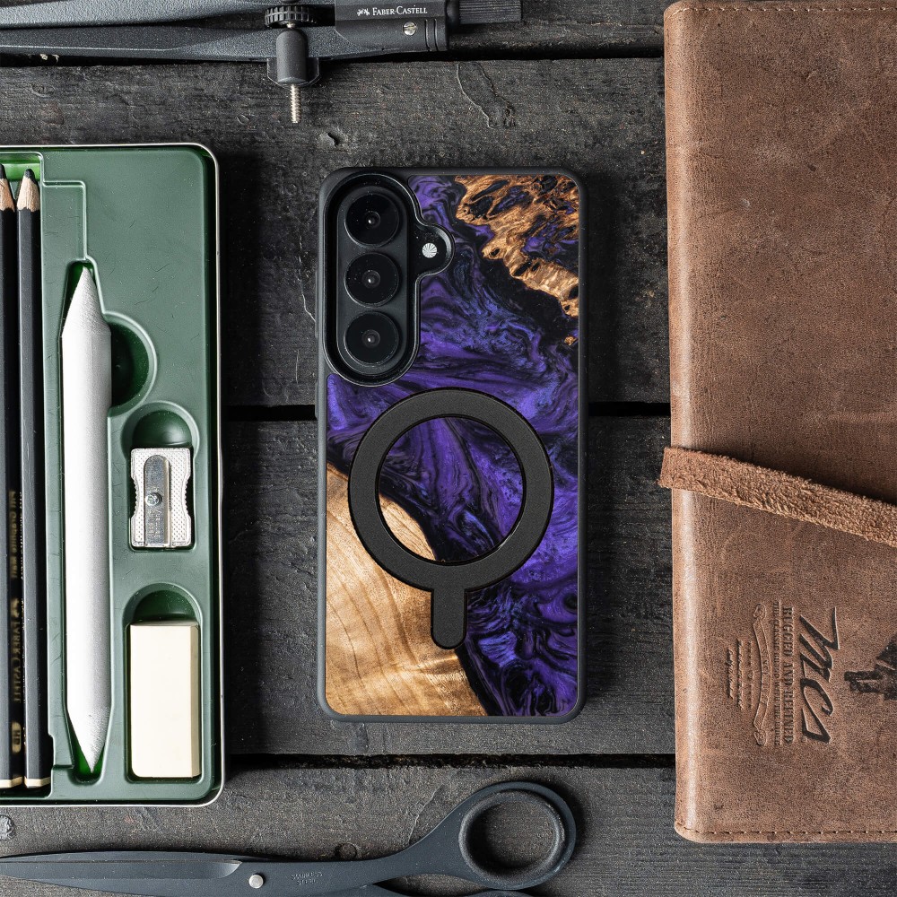 Etui Bewood Unique do Samsung Galaxy A57 5G - Violet z MagSafe (3)