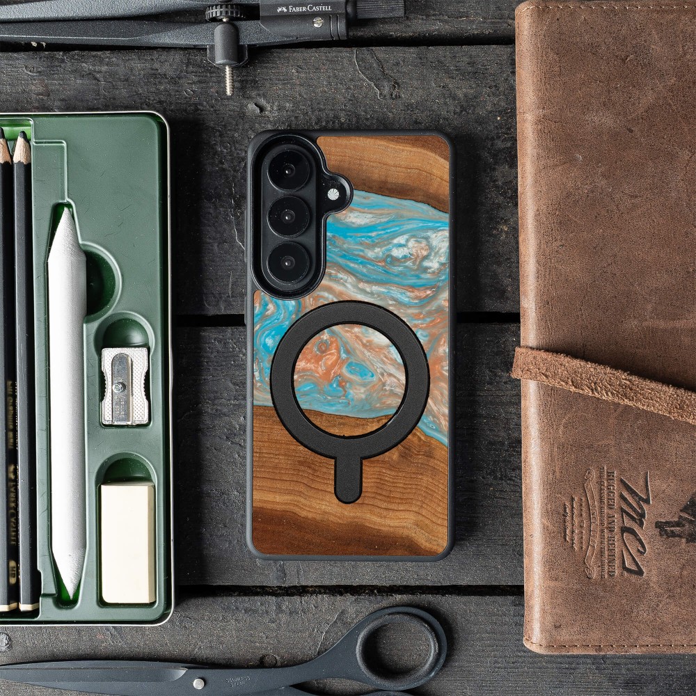 Etui Bewood Unique do Samsung Galaxy A57 5G - Planets - Saturn z MagSafe (3)