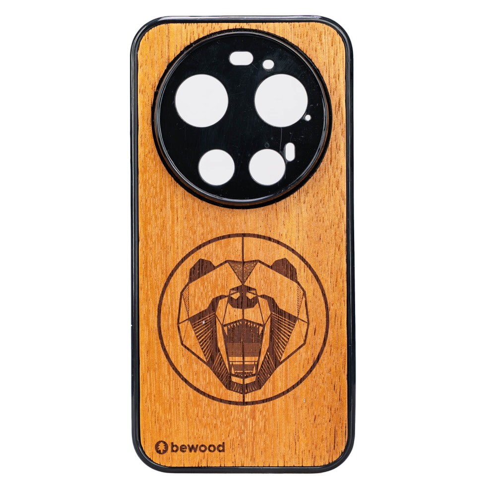 Drewniane Etui Bewood do Xiaomi 17 Ultra NIEDŹWIEDŹ MERBAU (1)