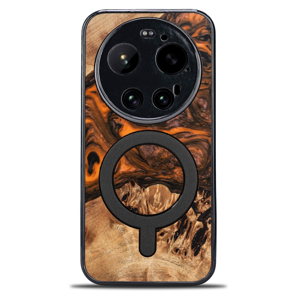 Bewood Resin Case for Xiaomi 17 Ultra - Orange with MagSafe (1)