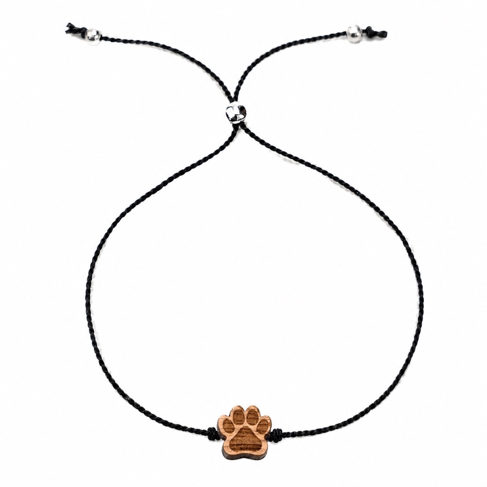 Bewood Happiness Bracelet – Paw – Black (1)