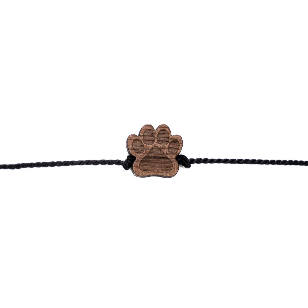 Bewood Happiness Bracelet – Paw – Black (2)