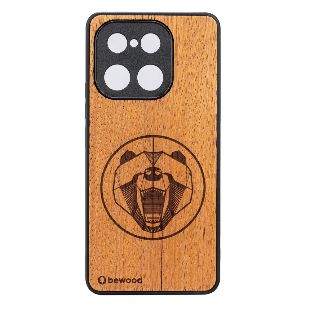 Drewniane Etui Bewood do Realme 16 Pro 5G NIEDŹWIEDŹ MERBAU (1)