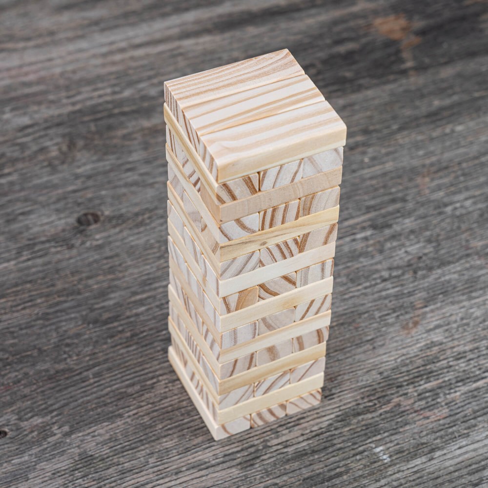 Bewood Wooden Blocks - Jenga Style Tower (1)