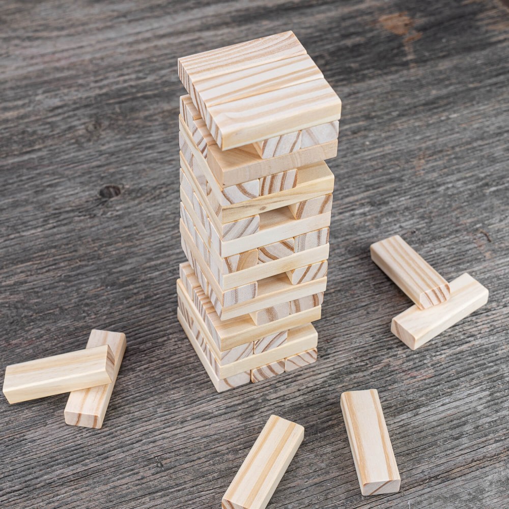 Bewood Wooden Blocks - Jenga Style Tower (3)