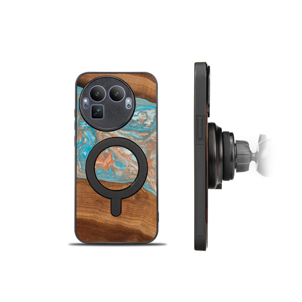 Bewood Resin Case for Realme 8 GT Pro - Planets - Saturn with MagSafe (2)