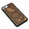 mini: Apple iPhone 6/6s/7/8 Plus Compass Merbau Wood Case HEAVY (2)