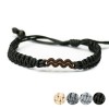 mini: Wooden Bracelet Zodiac Sign - Aquarius - Merbau Cotton (1)