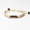 mini: Wooden Bracelet Zodiac Sign - Aquarius - Merbau Cotton (3)
