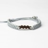 mini: Wooden Bracelet Zodiac Sign - Aquarius - Merbau Cotton (4)