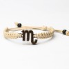 mini: Wooden Bracelet Zodiac Sign - Scorpio - Merbau Cotton (3)