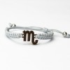 mini: Wooden Bracelet Zodiac Sign - Scorpio - Merbau Cotton (4)
