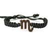 mini: Wooden Bracelet Zodiac Sign - Scorpio - Merbau Cotton (6)
