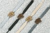 mini: Drewniana bransoletka Znak Zodiaku - Panna - Merbau Pleciona (2)