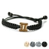 mini: Drewniana bransoletka Znak Zodiaku - Bliźnięta - Aniegre Pleciona (1)