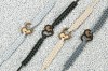 mini: Wooden Bracelet Hearts Anigre Cotton (Set of 2 items) (2)