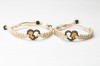 mini: Wooden Bracelet Hearts Anigre Cotton (Set of 2 items) (3)