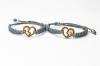 mini: Wooden Bracelet Hearts Anigre Cotton (Set of 2 items) (5)