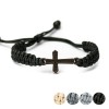mini: Wooden Bracelet Cross Merbau Cotton (1)