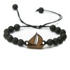 Picture for: Wooden Bracelet Sail Boat Merbau Stone