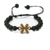 mini: Wooden Bracelet Zodiac Sign - Pisces - Anigre Stone (1)