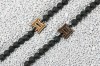 mini: Drewniana bransoletka Znak Zodiaku - Bliźnięta - Aniegre Kamień Wulkaniczny (2)