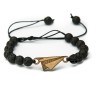 mini: Wooden Bracelet Paper Plane Anigre Stone (1)