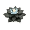 mini: Drewniana wpinka / broszka Heban Blue (1)