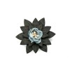 mini: Drewniana wpinka / broszka Heban Blue (2)