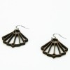 mini: Wooden earrings IRIS American Walnut (2)