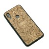mini: Xiaomi Redmi 7 Aztec Calendar Anigre Wood Case (2)