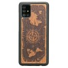 mini: Drewniane Etui na Samsung Galaxy S10 Lite RÓŻA WIATRÓW MERBAU (1)