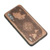 mini: Drewniane Etui Xiaomi Mi 9 Lite RÓŻA WIATRÓW MERBAU (2)