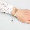 mini: Wooden Bracelet Lady Feet Anigre Cotton (4)